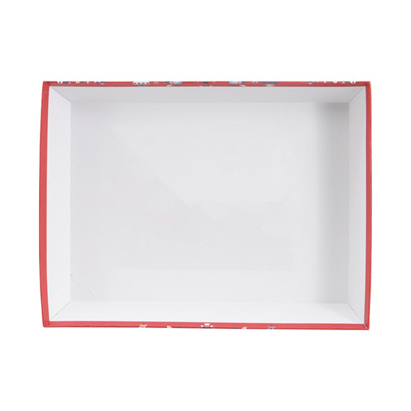 Corbeille carton décor scandinave rouge vide Blanchet Viniti