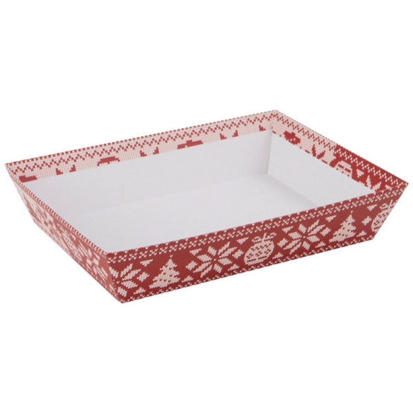 Corbeille carton Tricot de Noël petit modèle