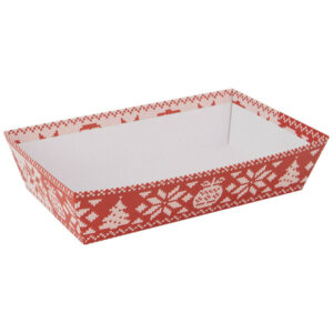 corbeille carton Tricot de Noël moyen modèle